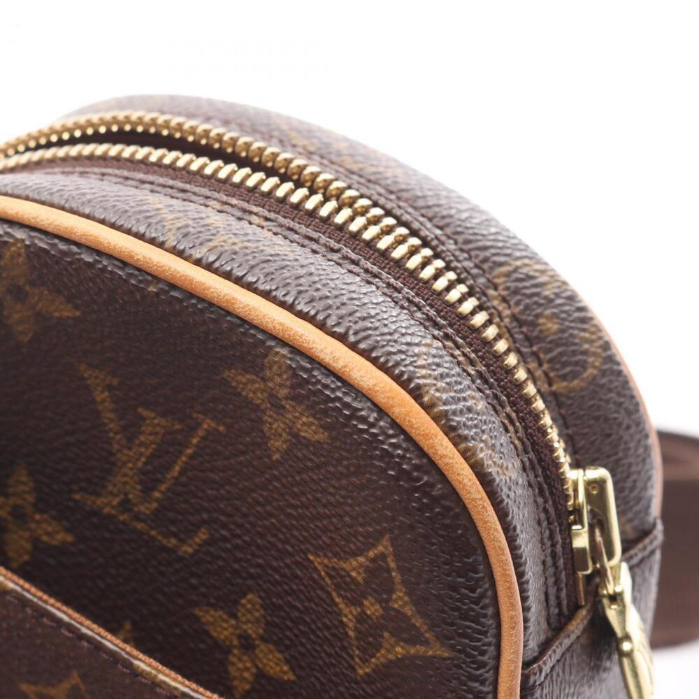 LOUIS VUITTON Authentic Brown Monogram Leather Pochette Fanny Pack - Picture 6 of 7